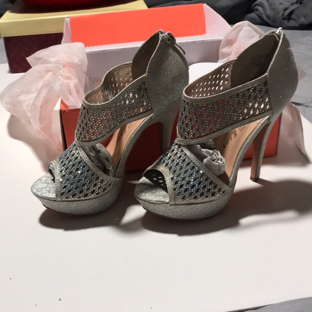 Sparkly Sliver Stilettos